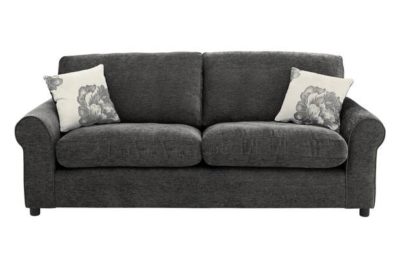 HOME Tessa Large Fabric Sofa - Charcoal